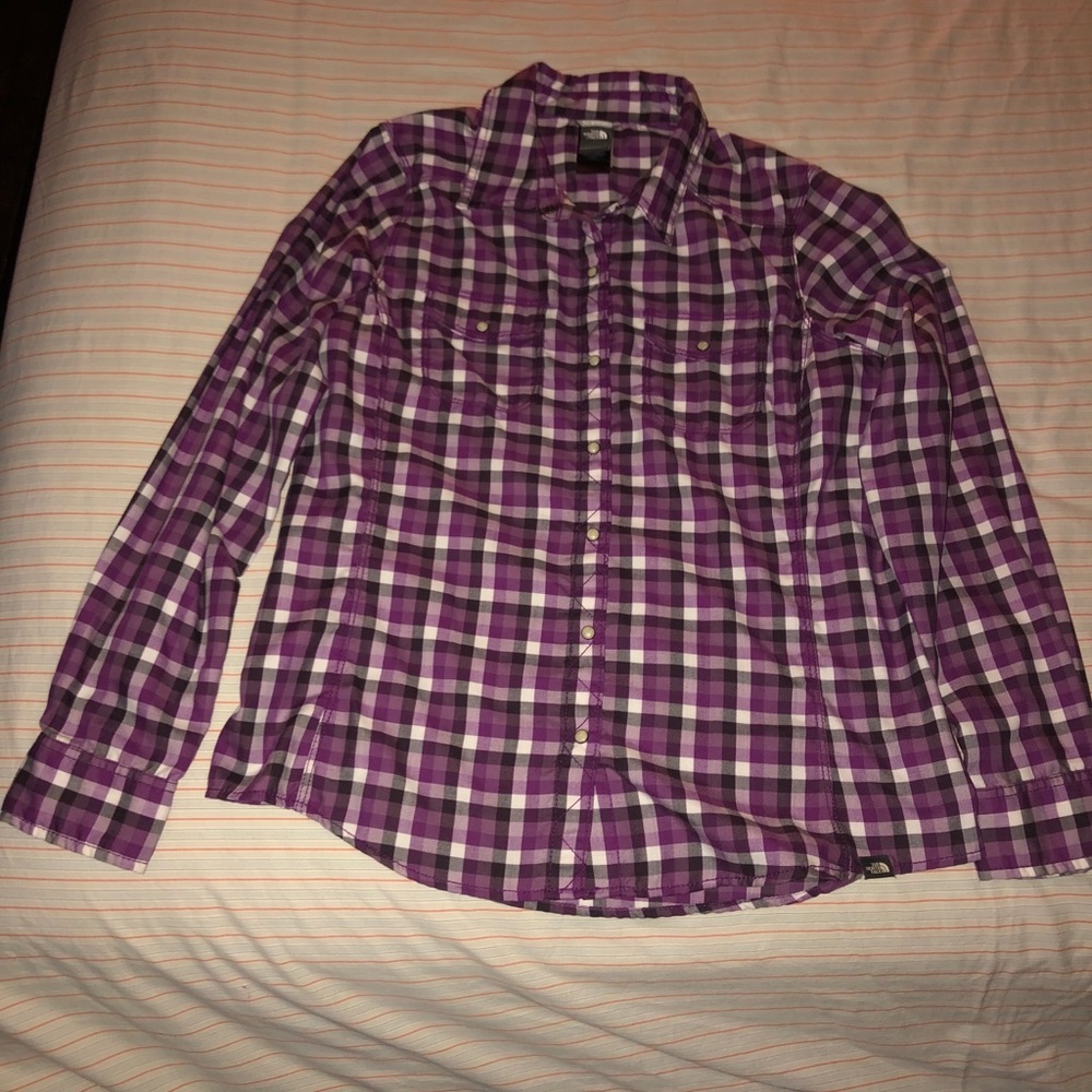 The North Face Button Down, Plaid, Purple